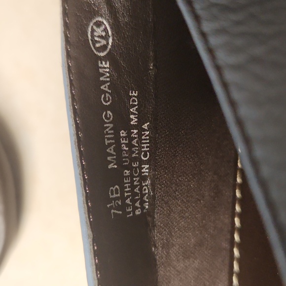 NEW Aerosoles What's What "Mating Game" Blue Leather Flat Grosgrain Bow at Vamp - Picture 7 of 11